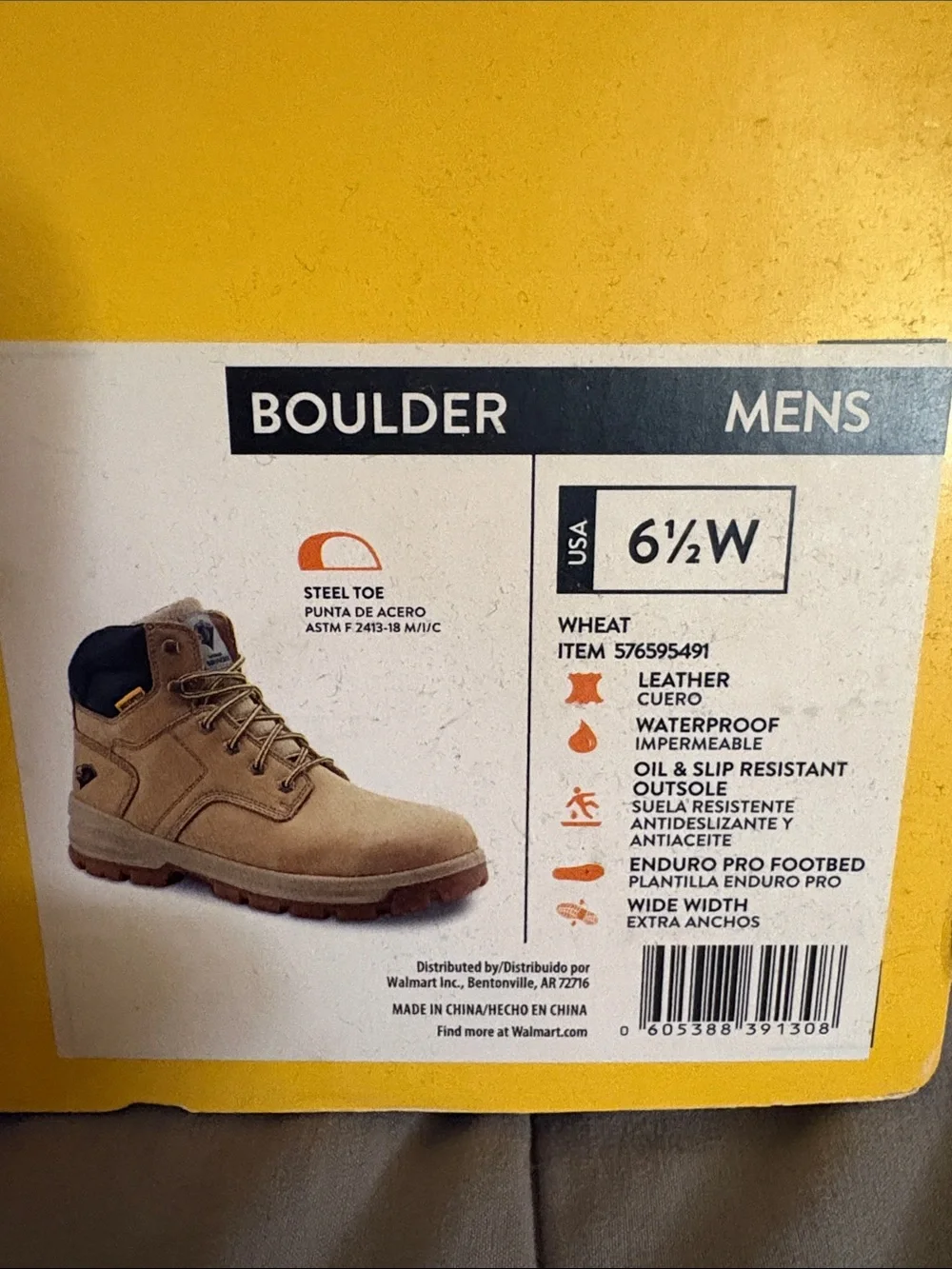Boulder Men's Work Boots in Tan